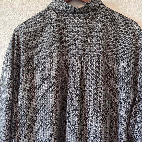 NWOT 100% Silk print short sleeve shirt, Silk Uomo by Nak, size XL - Picture 11 of 13